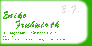 eniko fruhwirth business card