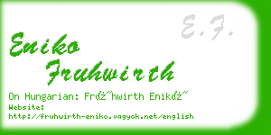 eniko fruhwirth business card